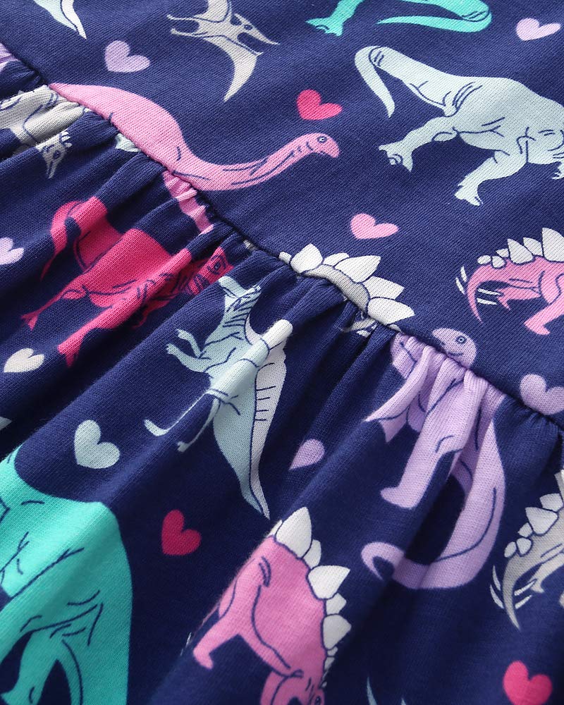 Frogwill Toddler Girls Dinosaur Dress Fifties Summer Tank Top 2-7Y (4T, Dinosaur) - Image 5